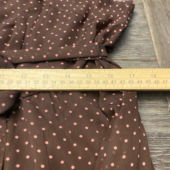 Lane Bryant Classy Brown Sleeveless Wide Leg Waist Tie With Belt Size 18 - Picture 7 of 12